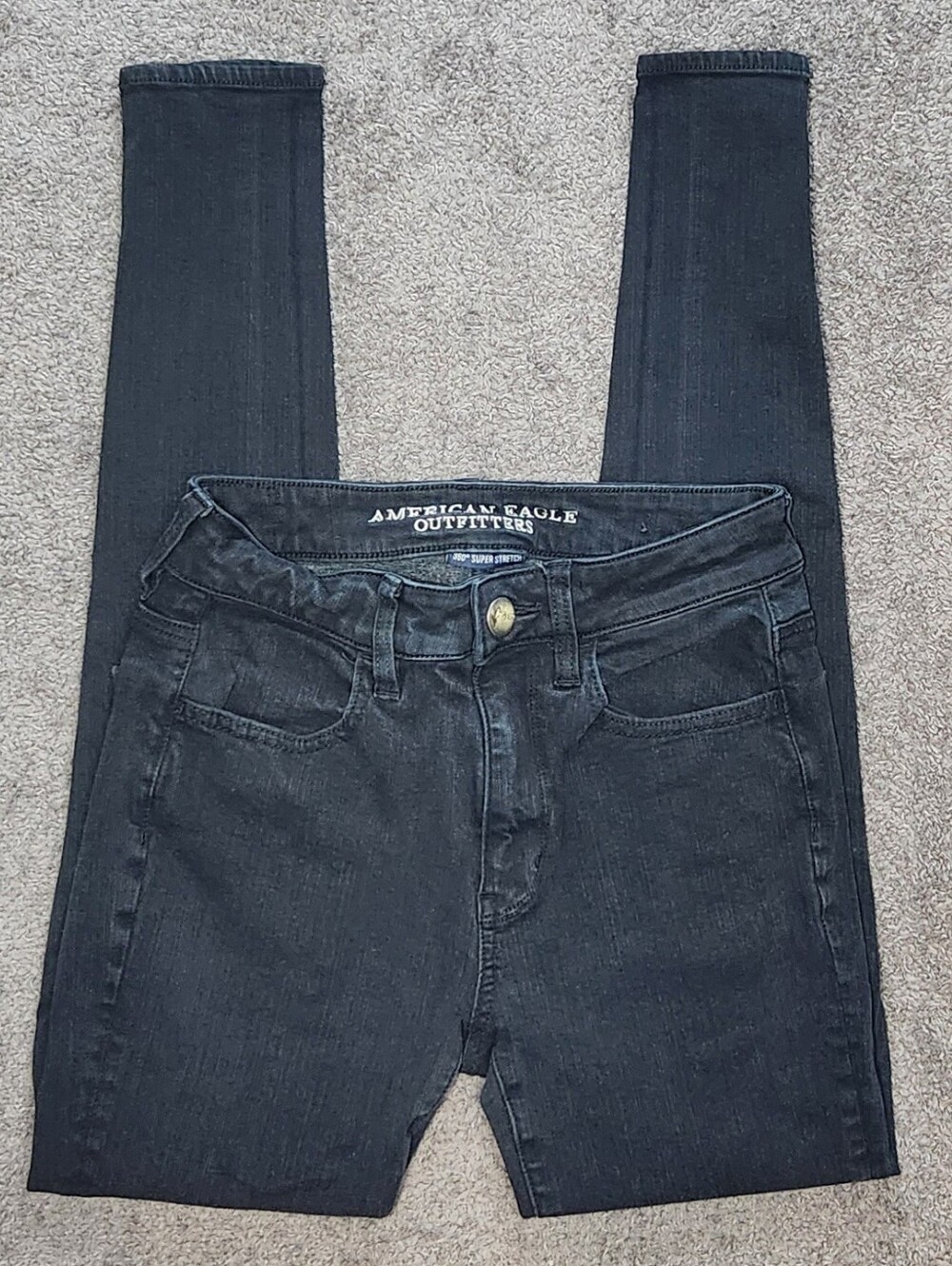 Black American Eagle Outfitters Mid Rise Jeggings